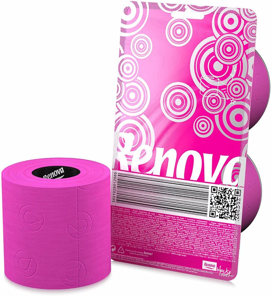 Hygiënisch toiletpapier 148 g - 2 rollen in transparante verpakking