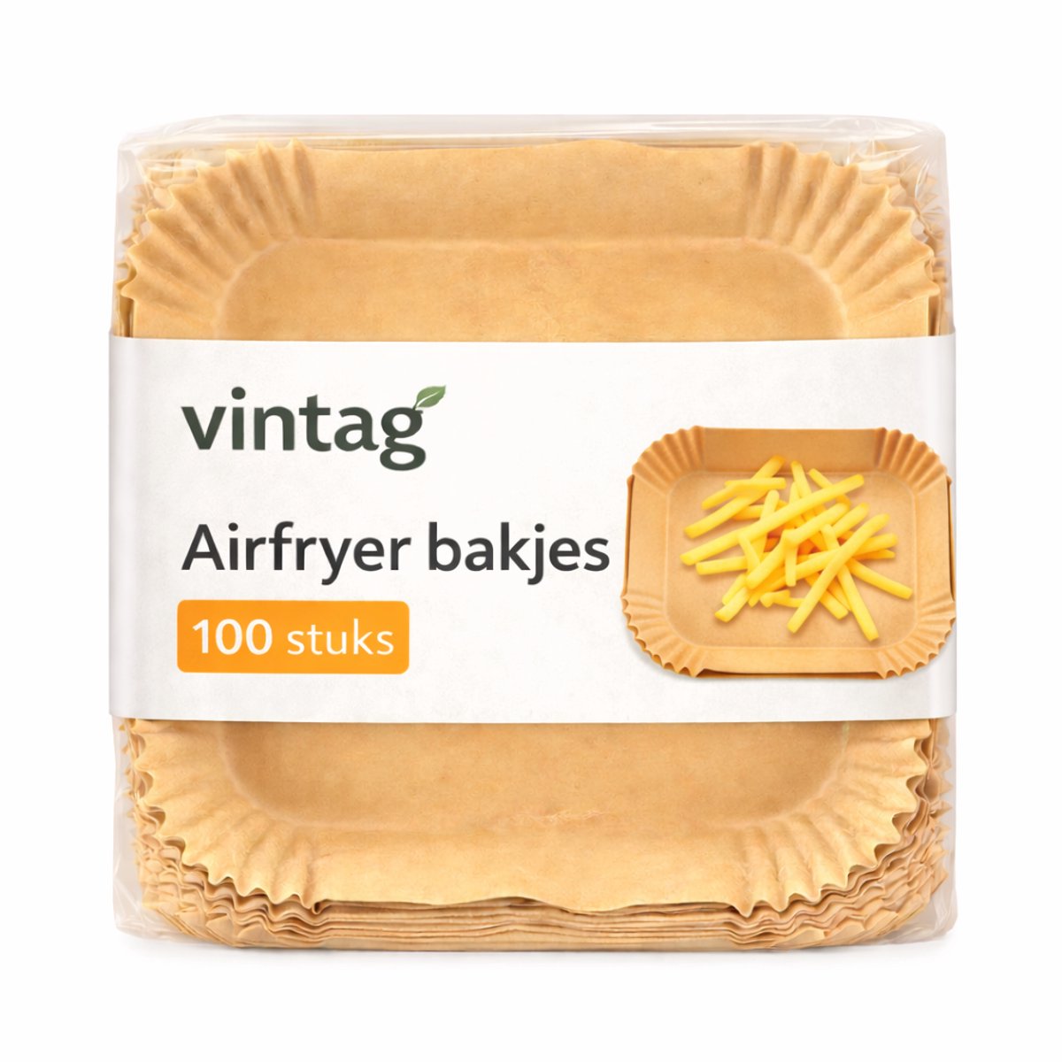 Airfryer bakjes - bakpapier - 100 Stuks - vierkant - 24 cm