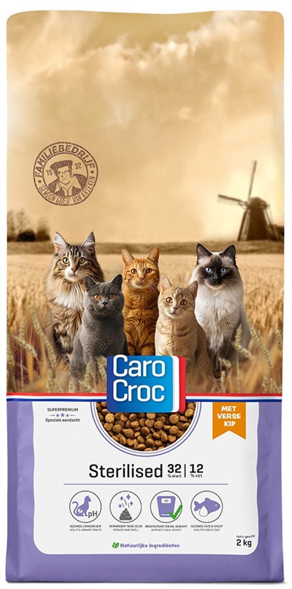 Vobra Special Petfoods BV CaroCroc Sterilised 2kg met catessey stick