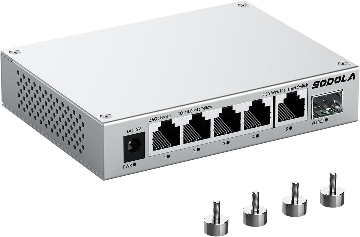 Smart Web Managed 5-poorts Gigabit Ethernet Switch met 2.5G poorten