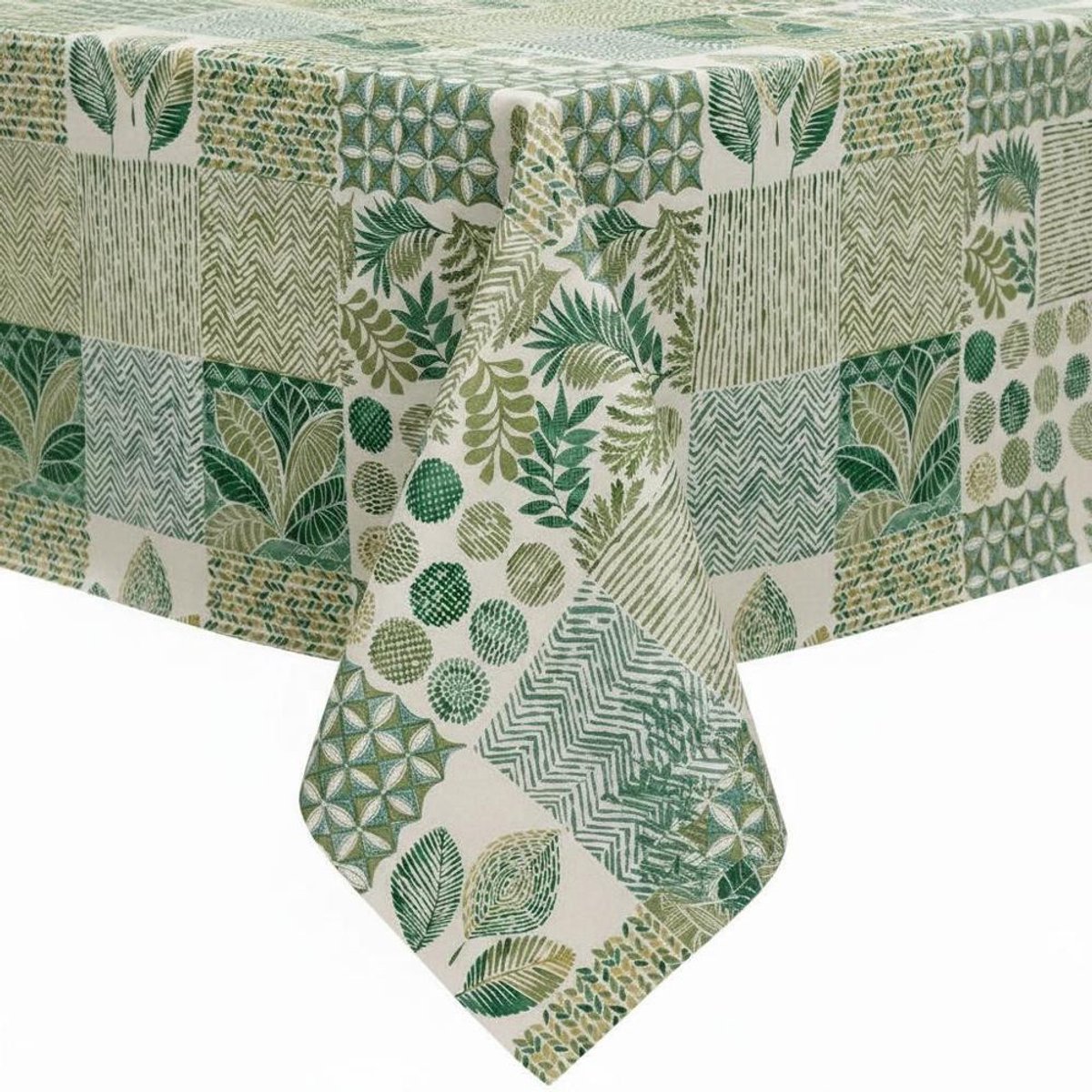 Protecttable - Tafelzeil Jungle Tegels 140x160cm - Tafelkleed Afwasbaar - Kunststof