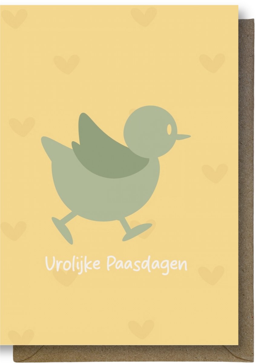Luxe Vrolijk Pasen Wenskaart - Paaskaart - 12 x 17 cm - gevouwen kaart Inclusief gekleurde envelop