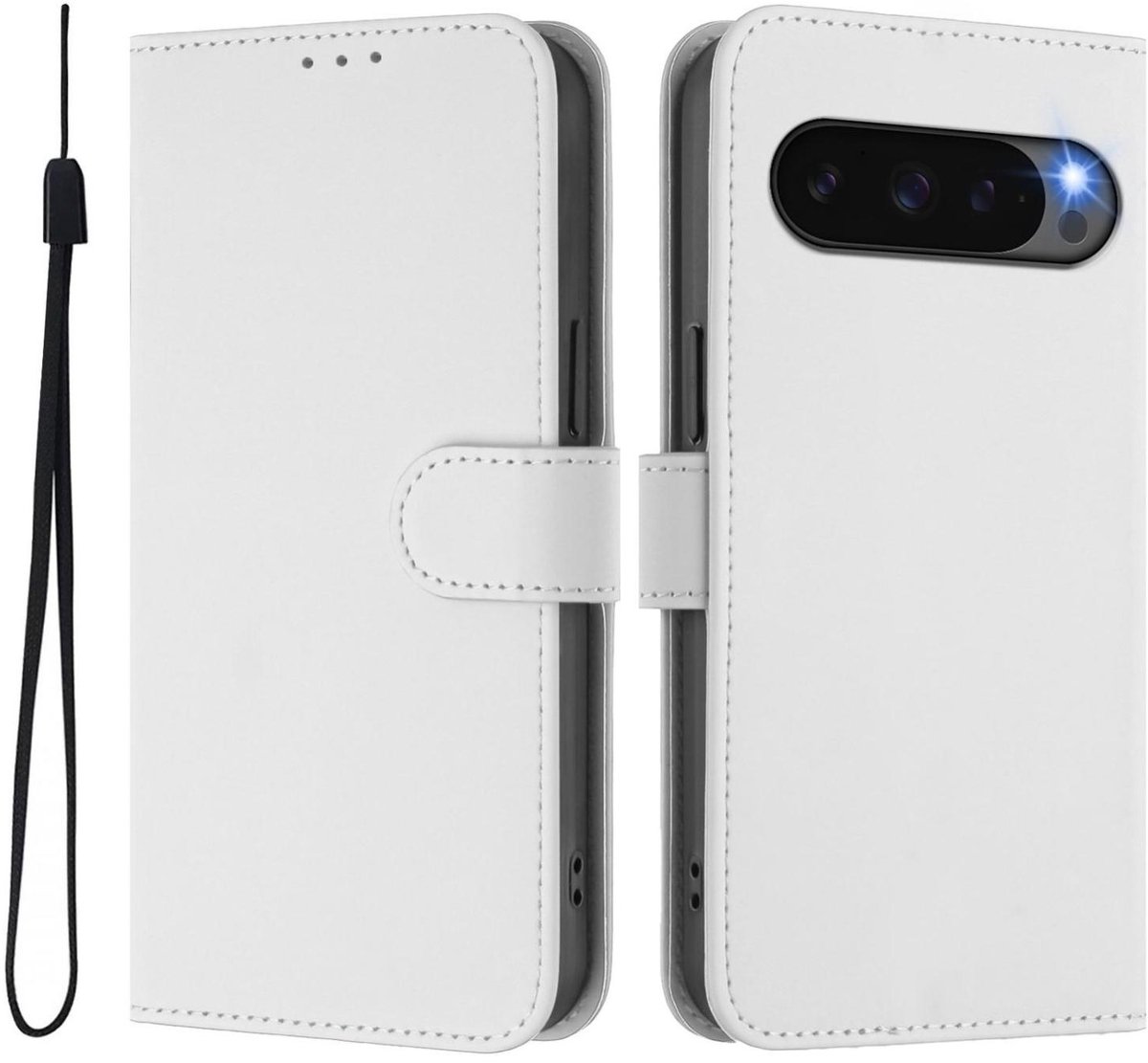 Mobigear Telefoonhoesje geschikt voor Google Pixel 10 Pro XL Hoesje | Mobigear Urban Wallet Bookcase Portemonnee | Pasjeshouder voor 3 Pasjes | Telefoonhoesje voor Pinpas / OV Kaart / Rijbewijs - Wit