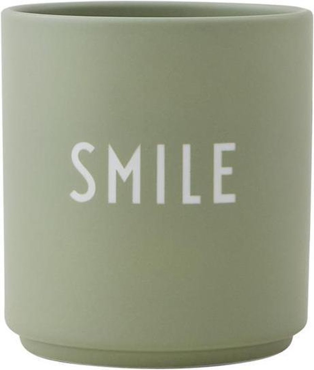 Design Letters - Favourite Cup Smile - Dusty Green
