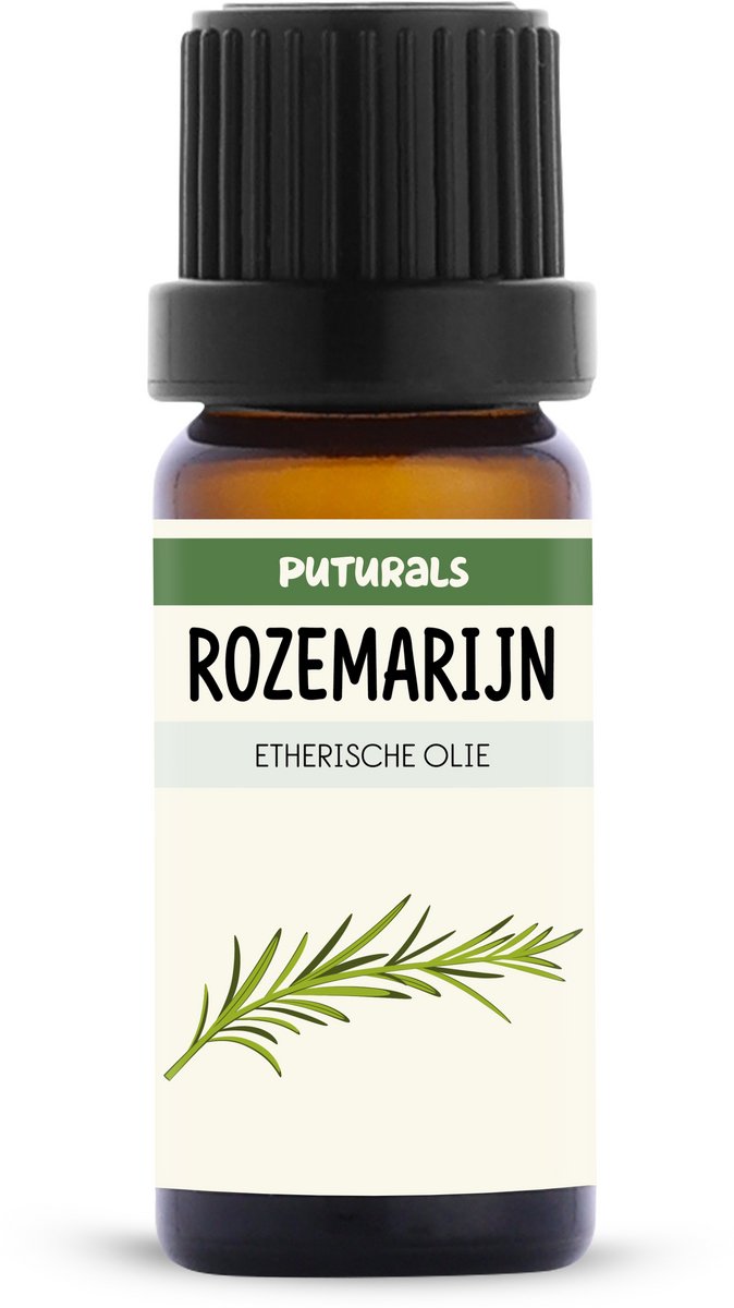 Puturals Rozemarijn Olie 100% Biologisch - 10ml - Puur en Vegan - Rozemarijn Olie of Rosemary Oil voor Haarverzorging en Haargroei