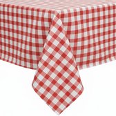 Nappe rouge à pois blanc plastique 137 x 274 cm