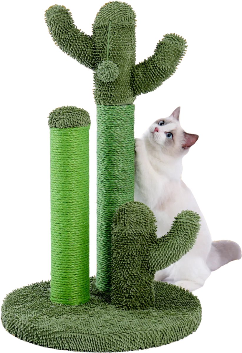 EcoPawPaw Cactus Krabpaal voor Katten – Katten Krabpaal met Speelbal – Compacte Krabpaal 53 cm