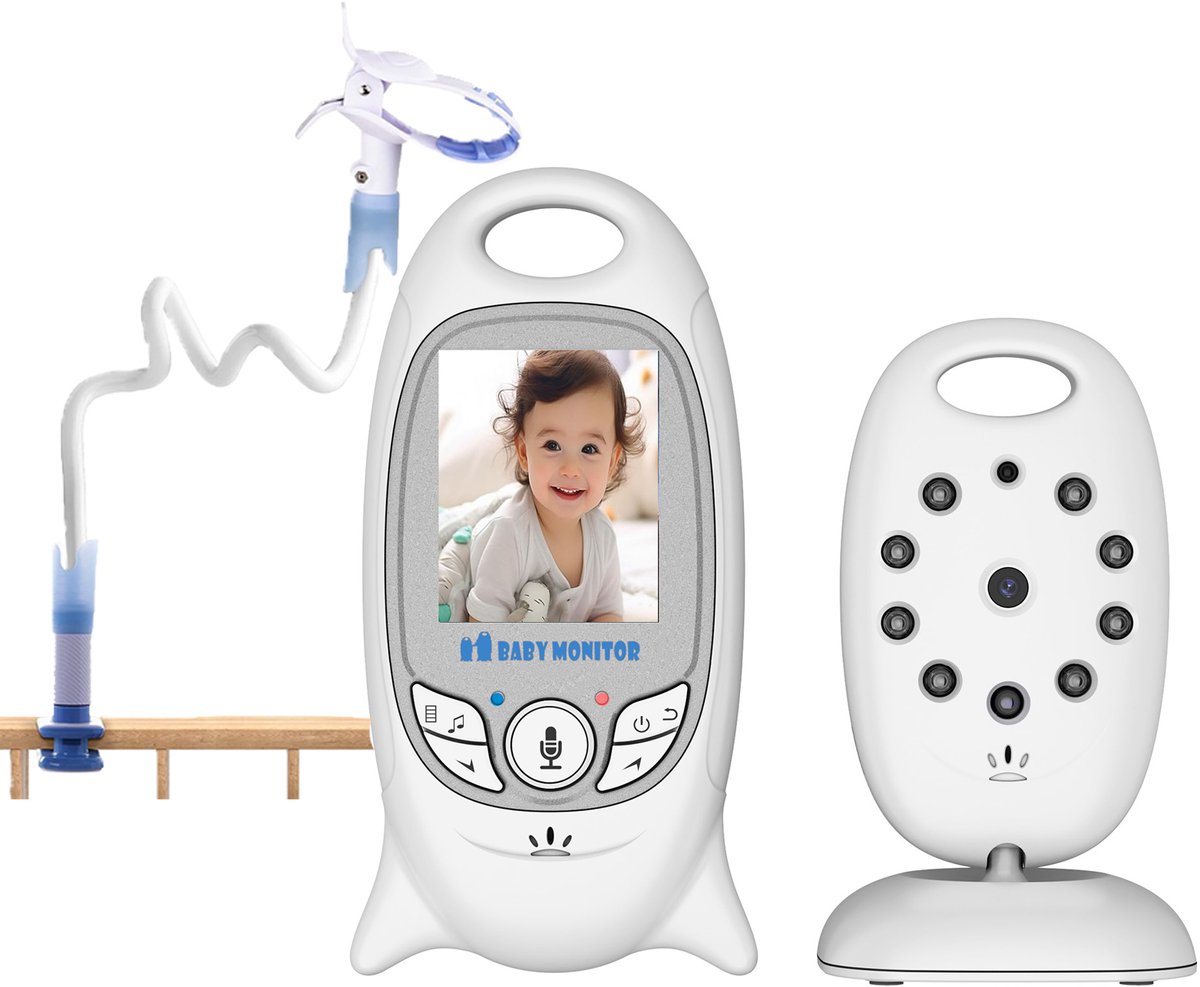 BOIFUN Babyfoon met Camera - Video & Audio - Nachtvisie - Wit