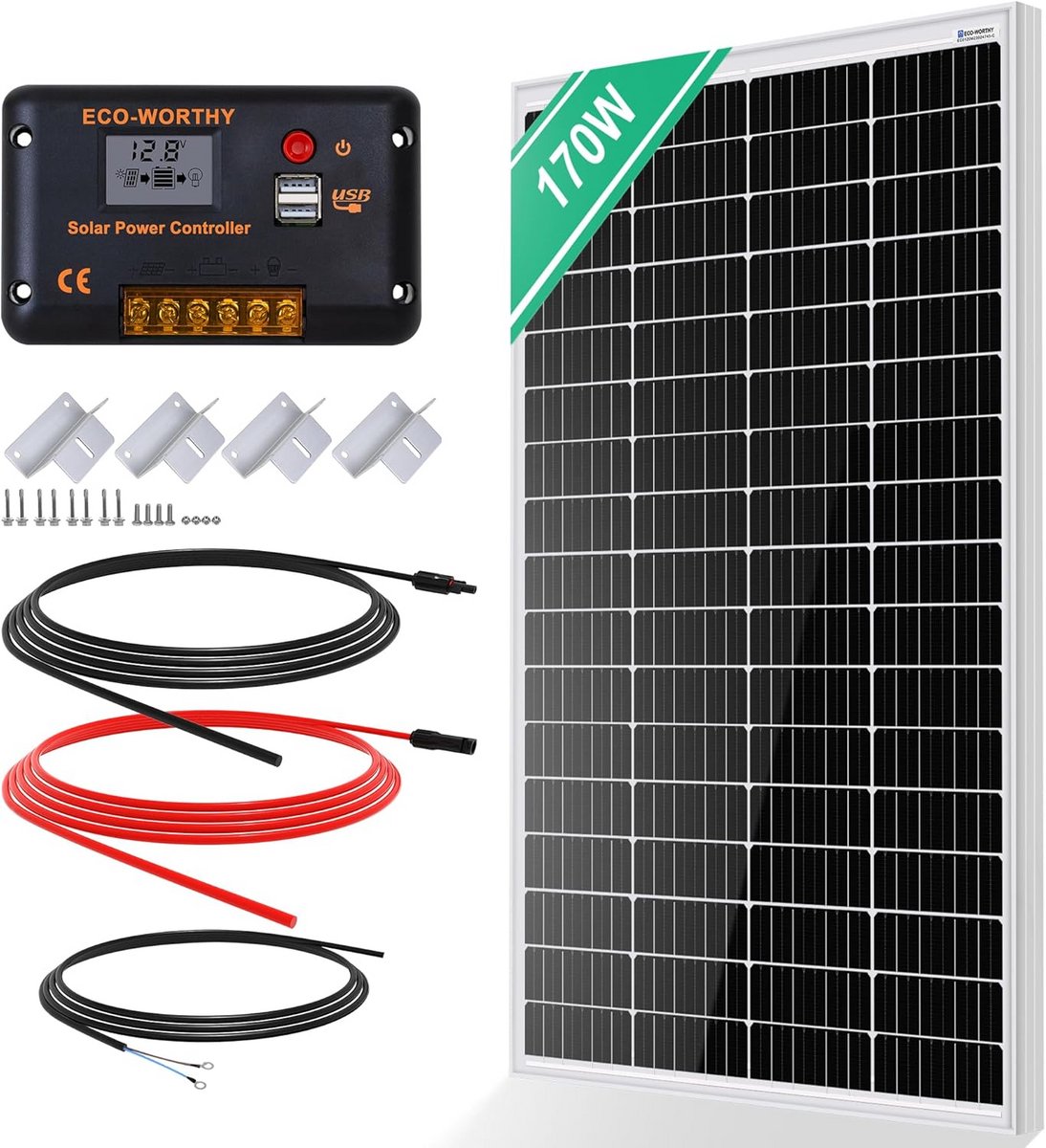 Zonnepanelen Compleet Pakket - Plug & Play met Stekker - Zonnepaneel Plat Dak Energiezuinig