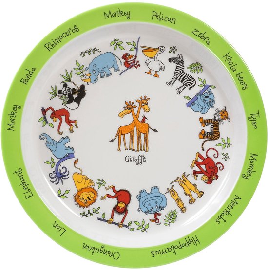 tractor werkvoertuigen kinder melamine servies (vakjesbord met bestek) - Tyrrell Katz — afbeelding 3