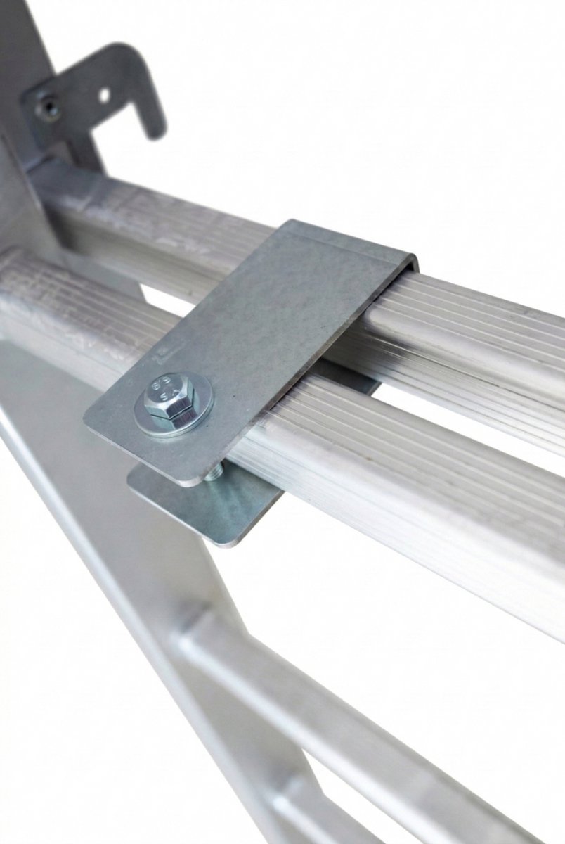 Baulich Trapadapter set voor ladders - Staalt, 70x20 mm profiel, niveleert op trappen