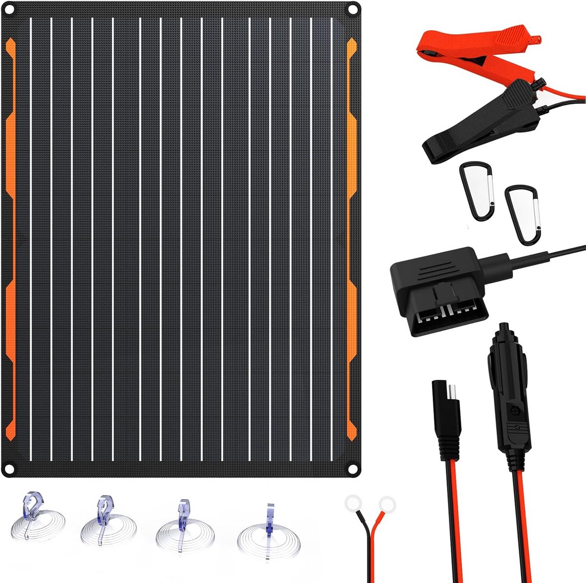 Zonnepaneel Auto-acculader 12V 20W IP67 Draagbare Oplader voor Auto, Boot, Motorfiets en Camper