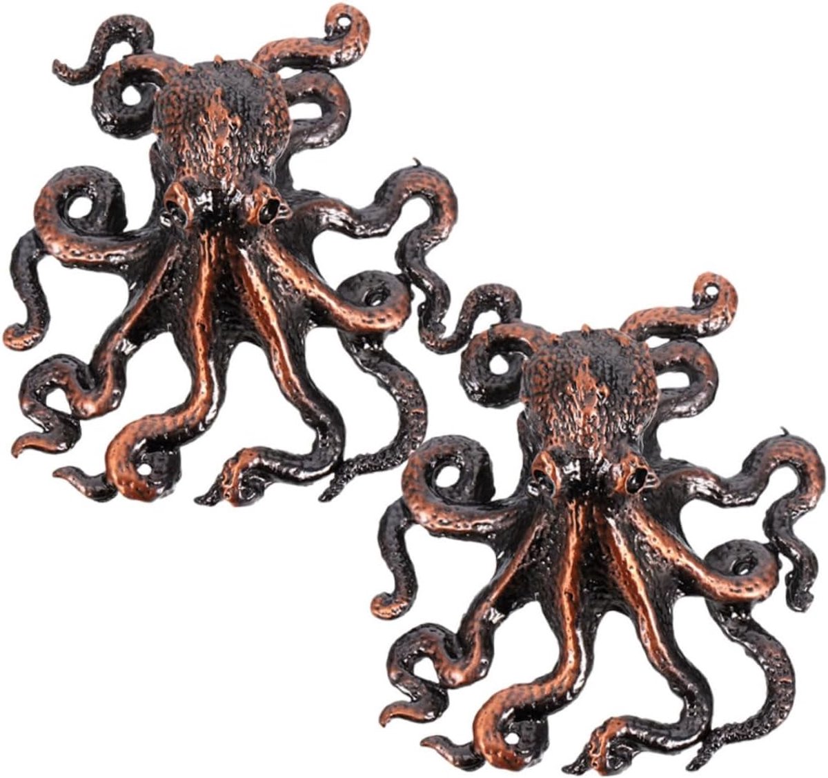 Oneay Set van 4 nautische, octopusvormige kastgrepen, ladehandgrepen van zinklegering voor keukenkasten, gladde oppervlakken