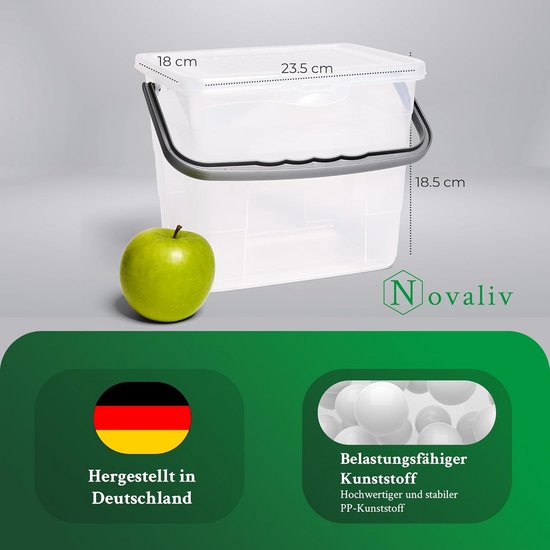 Transparante Wasmiddelbox met Deksel - 4 Liter, Opbergdoos voor Waspoeder en Diverse Reinigingsmiddelen — afbeelding 5