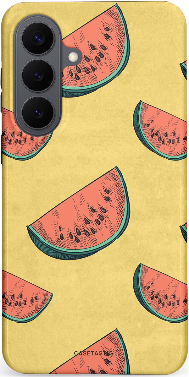 Casetastic Hoesje Geschikt voor Samsung Galaxy S26 Plus - Stijlvolle Beschermende Duo-layer Case - Retro Meloengeel