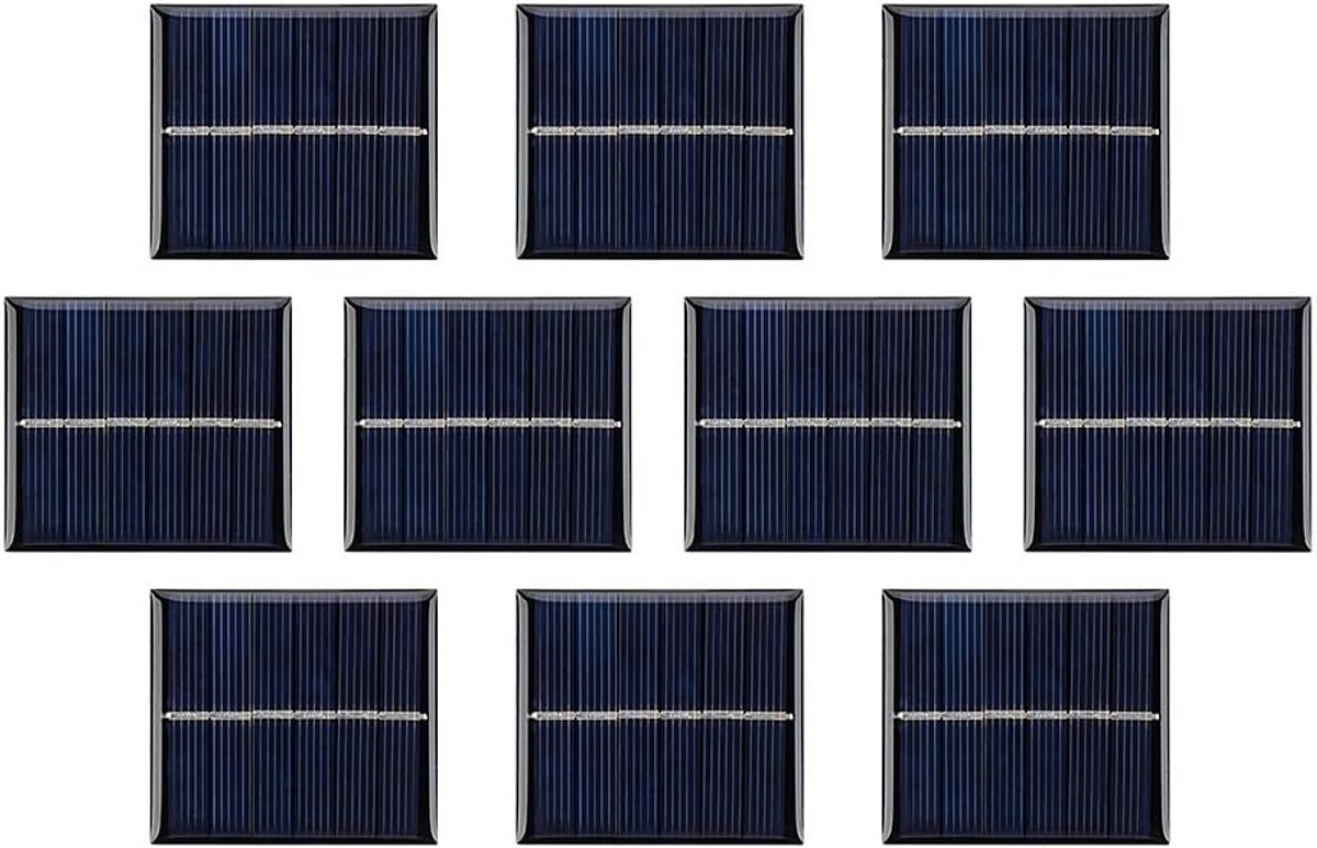 10 Stuks Micro Zonnepanelen 3V 120mA voor DIY Projecten - Efficiënte Fotovoltaïsche Cellen voor Elektrisch Gebruik