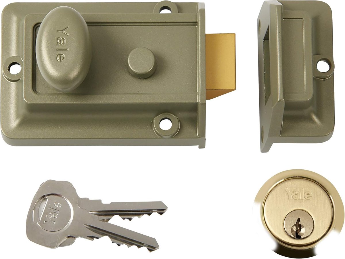Nachtslot Geëmailleerd Nikkel Brons 60 mm - Hoge Veiligheid en Betrouwbaarheid