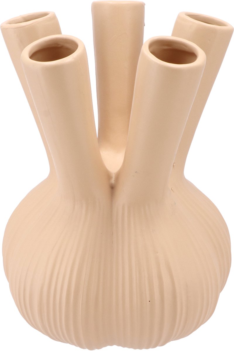 Daan Kromhout Design tulpenvaas aardewerk aglio straight 26x35cm zand