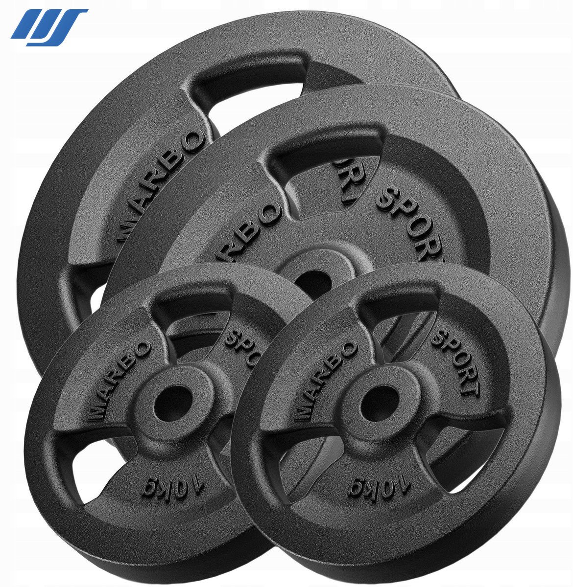 Marbo Sport - Halterschijven set - Weight Plates - 60 kg - Gietijzer - Voor halterstang en krachttraining