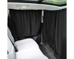 Autoscheidingsgordijnen, verwijderbare interieurgordijnen voor auto's, privacygordijnen voor auto's, gordijnen voor bedrijfswagens en lichte personenauto's, 140 x 80 cm,Scheidingsgordijn + 2 zijramen