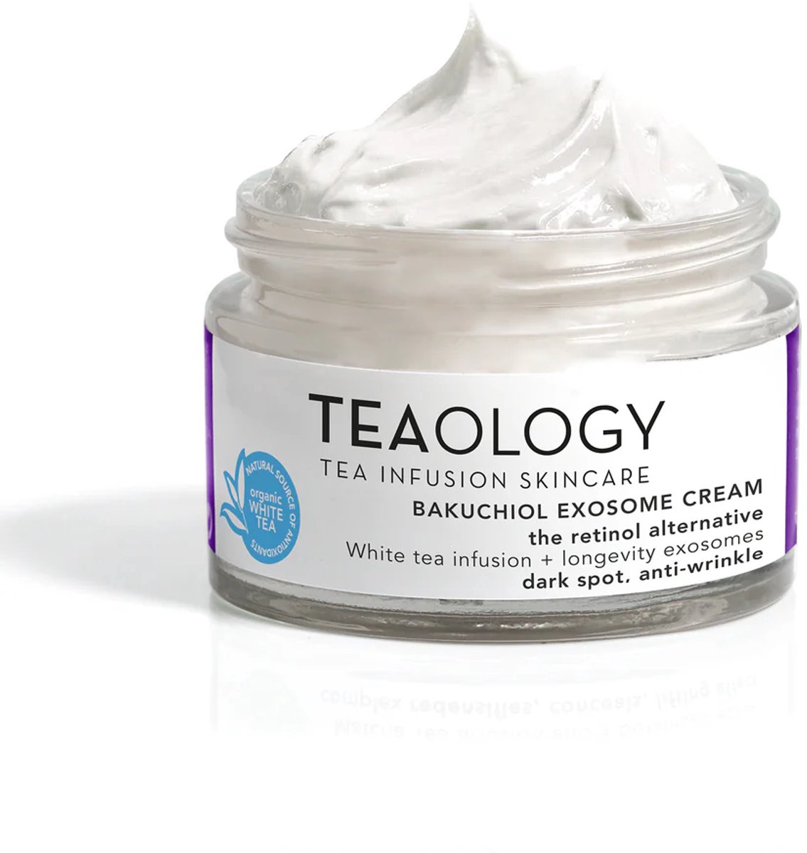 Teaology Bakuchoil Exosome Cream - Anti‑Age Gezichtscrème Met Bakuchiol & Exosomen - Natuurlijk Retinol‑Alternatief - Vermindert Rimpels, Fijne Lijntjes & Donkere Vlekken - Hydrateert & Verheldert - Geschikt Voor Alle Huidtypes - 50 ml