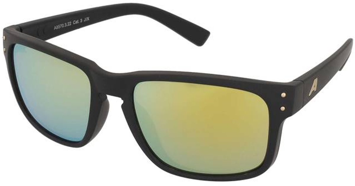 Zonnebrillen Alpina Kosmic Black Gold Matt/Gold Mirror
