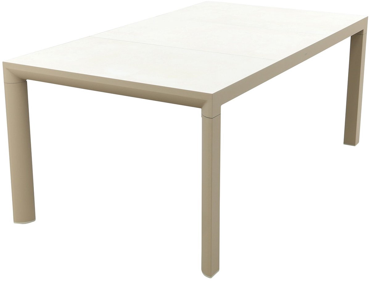 Kings aluminium tuintafel 180x100 cm. - Latte