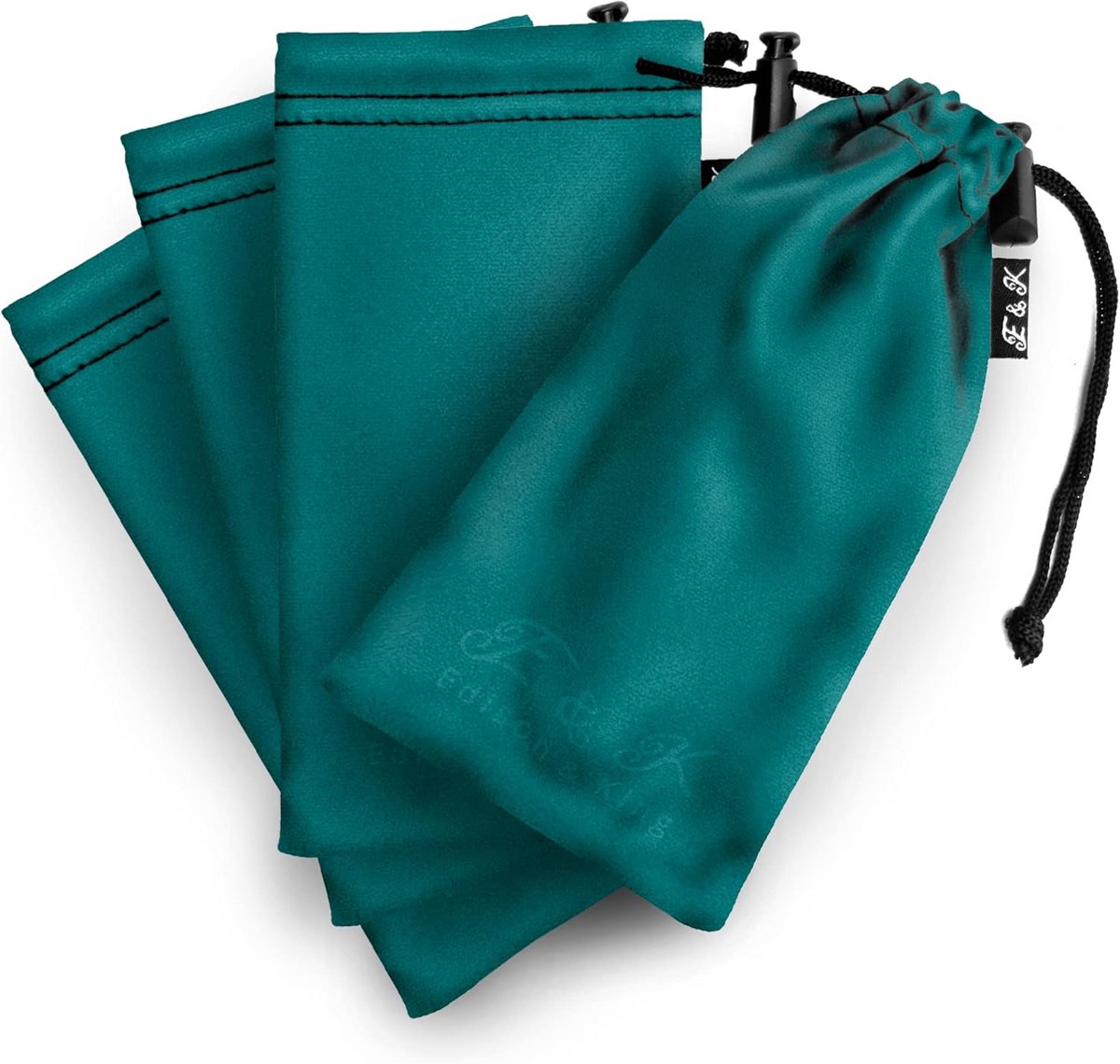 4-Pack Microvezel Brillenkokers en Poetsdoeken