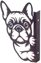 Metalen Kiekeboe Hond | Wanddecoratie Hond | Metaal | 20cm