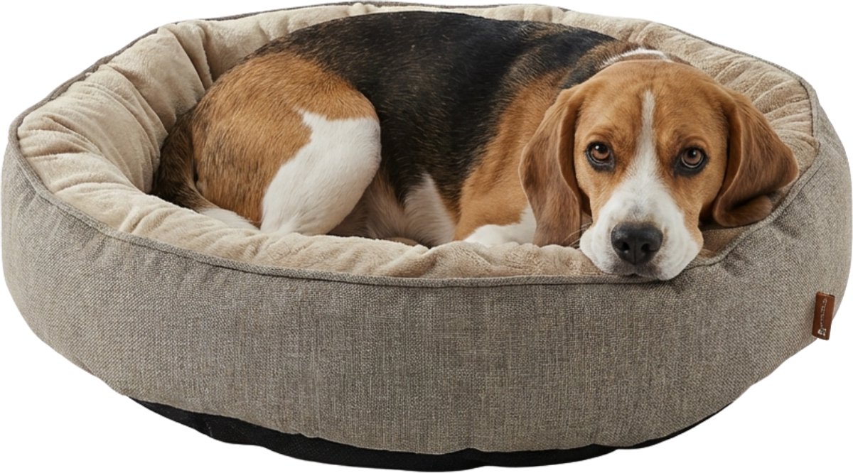 Woolart Hondenmand - Luxe hondenkussen - Wasbaar - Maat L - Russell Beige