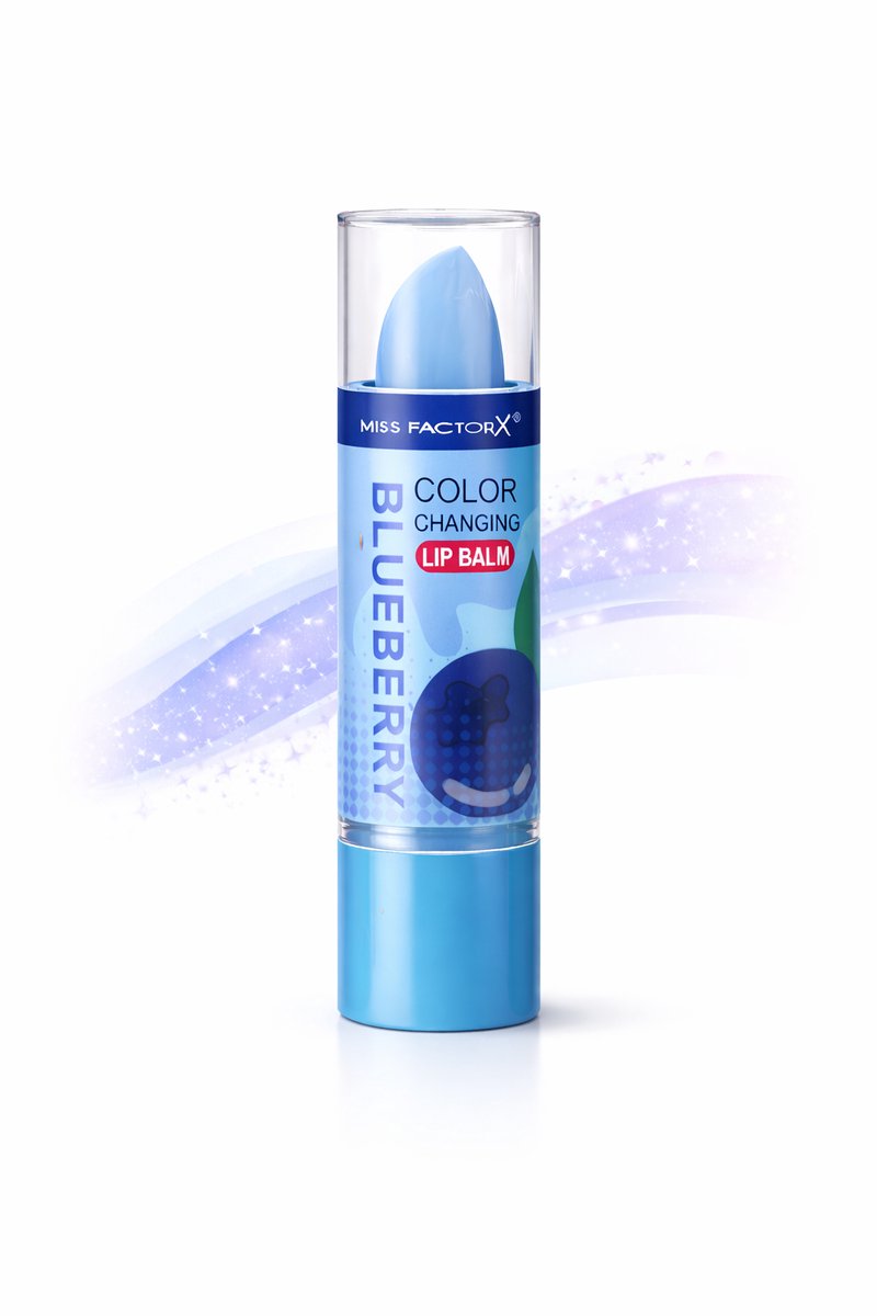 Miss FactorX Color Changing Lip Balm Blueberry – pH Lippenbalsem – Hydraterend – Roze Tint – 1 Stuk