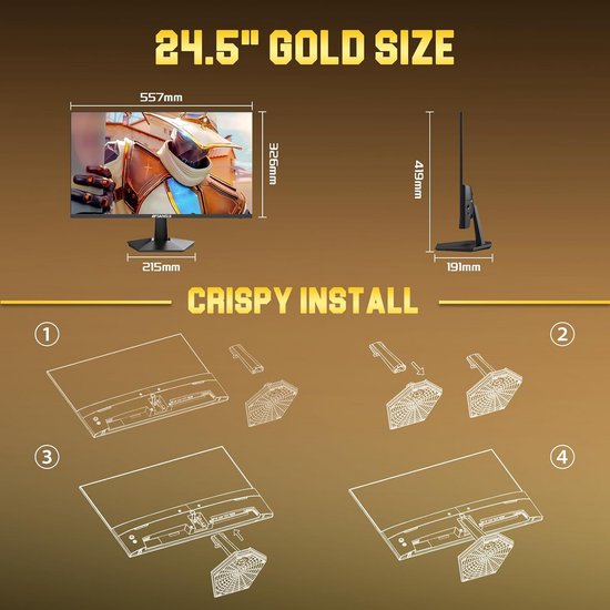 25 Inch 200Hz IPS Gaming Monitor voor Snelle Reactietijd — afbeelding 2