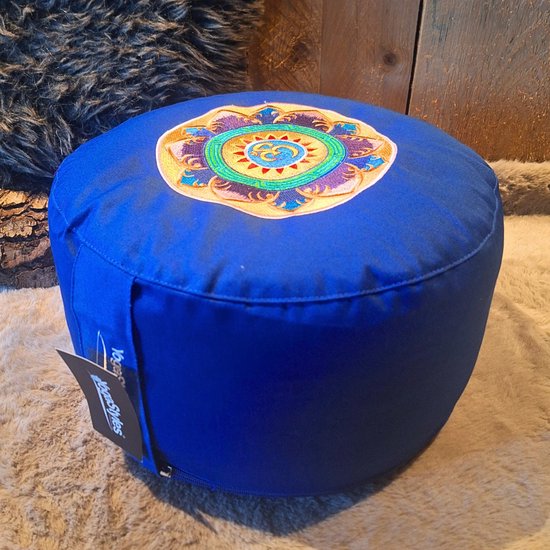 YogaStyles Meditatiekussen Symbolic Ohm blauw van YogaStyles — afbeelding 3