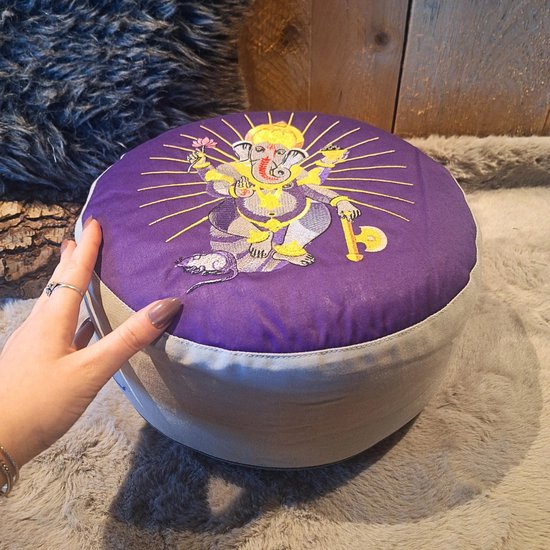 YogaStyles Meditatiekussen Symbolic Ganesha Paars van YogaStyles — afbeelding 3