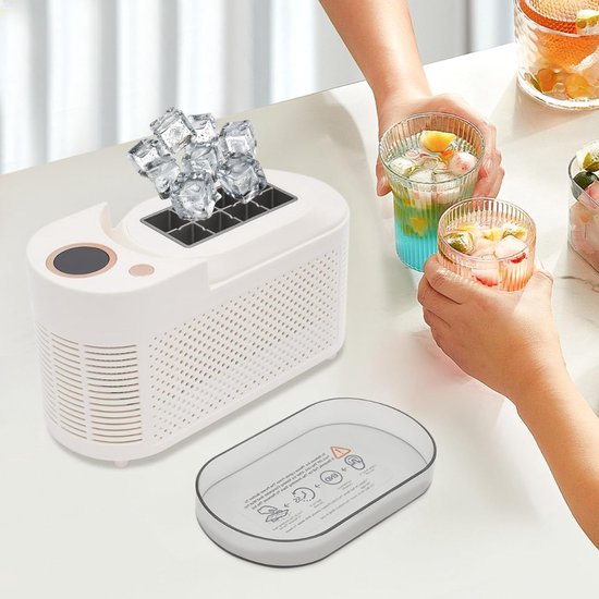 Nexvo® Ijsblokjesmachine - Ijsmachine - Ijsblokjesmakers - Wit - 22cm x 10cm x 13cm van Nexvo — afbeelding 2
