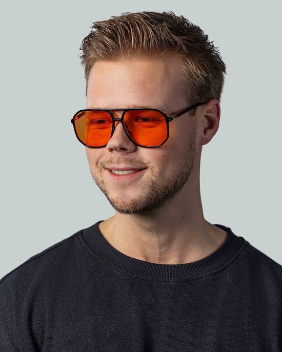 Montuurtjevoorjou - Perfetto Orange - Zonnebril - Heren - Dames - Festival Bril - Oranje van Montuurtjevoorjou — afbeelding 4