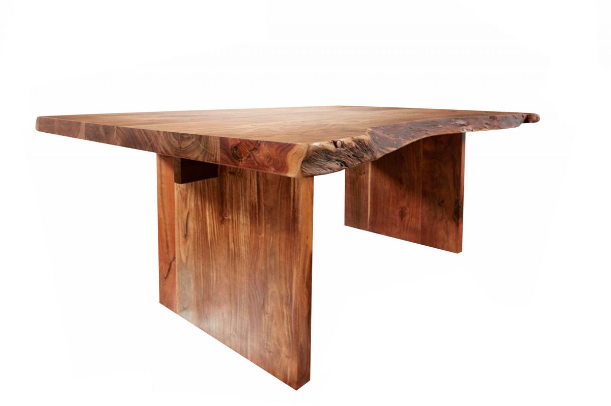 MASSIVMOEBEL24 .DE FREEFORM #113 eettafel donkerbruin gelakt massief hout acacia 270x110x78 cm (BxTxH)