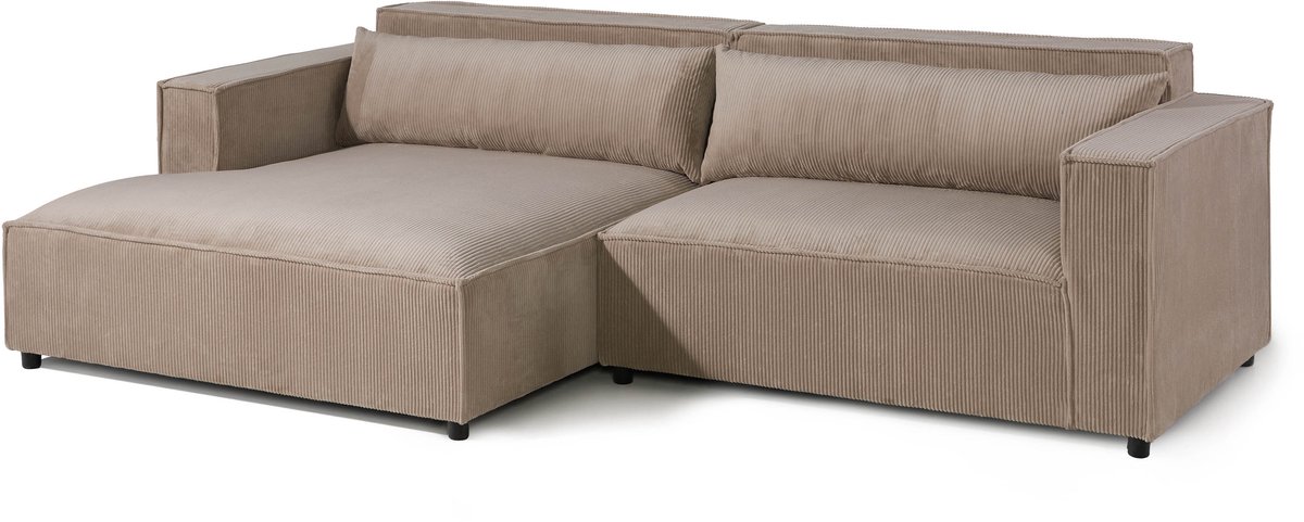 MASSIVMOEBEL24.DE hoekbank SOFAS beige 266 x 80 x 150 cm