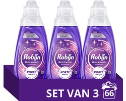 Robijn Quickwash Vloeibaar Wasmiddel - Optimum Wit - 3 flessen - 66 wasbeurten - voordeelverpakking