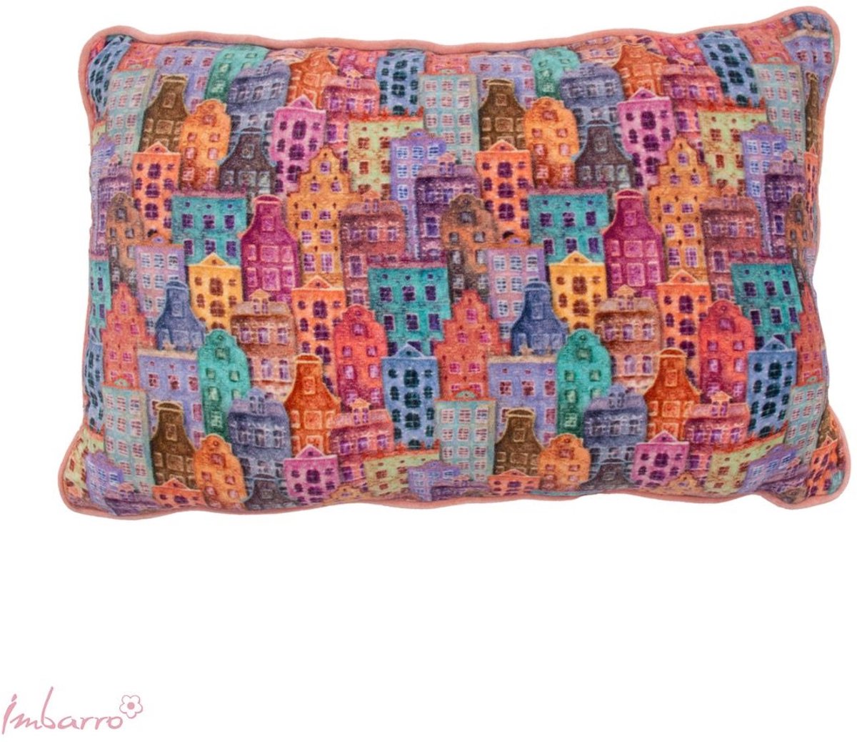 Imbarro Home & Fashion Imbarro - Kussen - Sierkussen - Home Sweet Home – Velvet - Handmade - 40 x 60 cm Multicolor