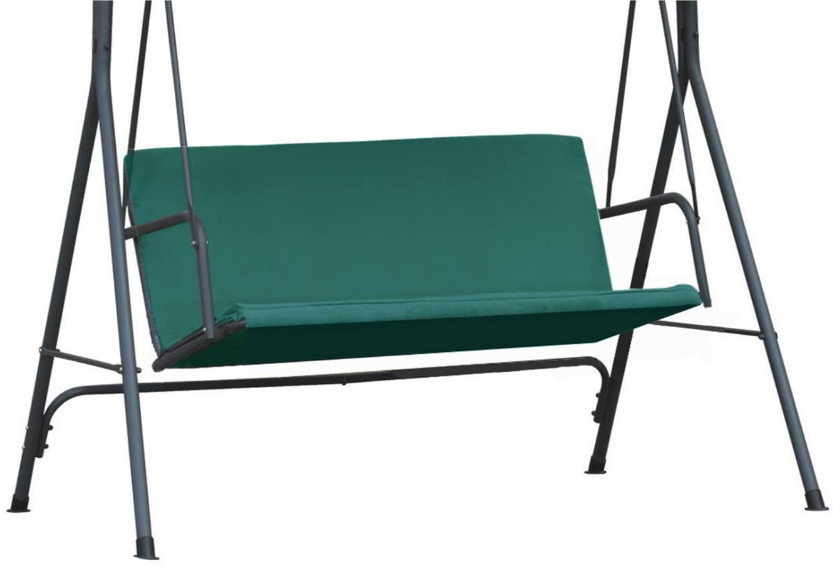 Ferocity Vervangende schommelstoelbekleding voor schommelbank - 2/3 zits - Alleen het doek - Waterafstotend - Duurzaam - 113 x 168 cm - Cordura - Groen Grün