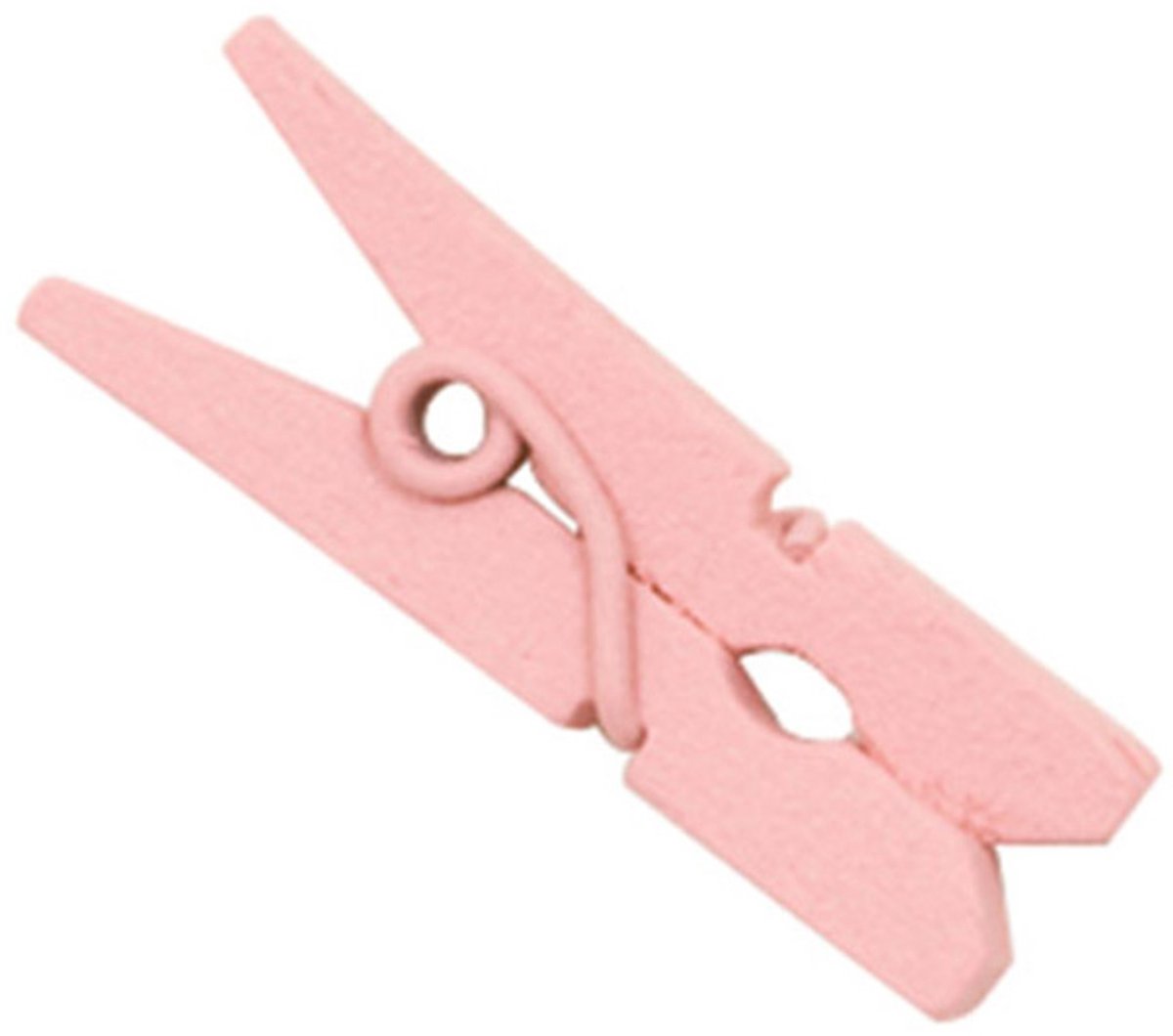 HOBI - 10 mini wasknijpers van hout, roze, 2.5 cm voor decoratie
