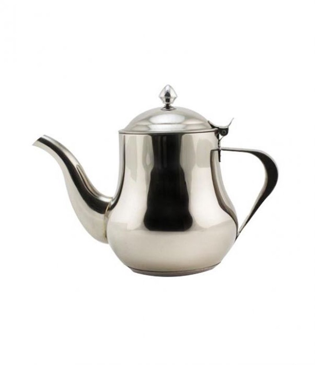 Ferveo | Zana Theepot - Zilver - RVS - 1.0 Liter - Marokkaanse Theepot - Inductie geschikt