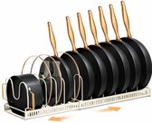 Rek Voor Onder De Wastafel, 2 Etages, Keukenorganizer Met 4 Haken En 2 Kopjes Uittrekbare Kastorganizer Multifunctioneel Kruidenrek Organizer Voor Reinigingsmiddelen Voor Badkamer Keuken