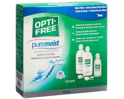 OPTI-FREE® PureMoist® – lenzenvloeistof – 2× 300ml + 1x 90ml travelpack