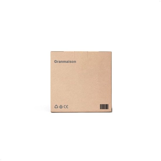 Bruine kartonnen doos met 'Granmaison' logo en CE-markering.