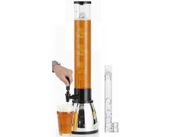 Distributeur de Boissons Cheffinger avec Réservoir de Glaçons et Robinet - 3L - Pour Sodas, Eau, Jus et Cocktails - Perfect pour les Fêtes et les BBQ