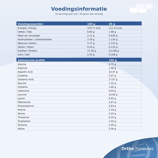 Whey Protein Vanille - Whey Eiwitpoeder & Eiwitshake - 1kg - Fitness & Spierherstel — afbeelding 4