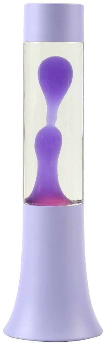 i-Total Lavalamp - Lava Lamp - Sfeerlamp - Glas/Aluminium - 25W - Blauw met blauwe voet - XL2988