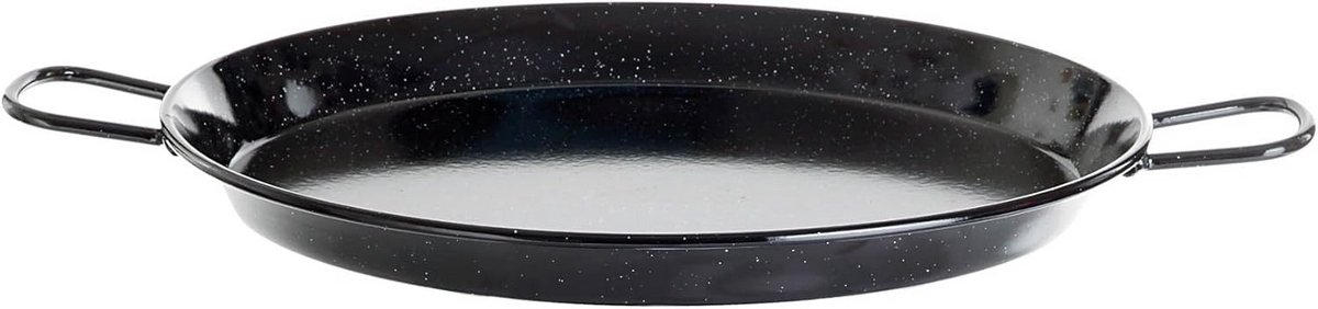 Grote Paella Pan - BBQ Grill voor Authentieke Paella - Ø 38 cm Zwart